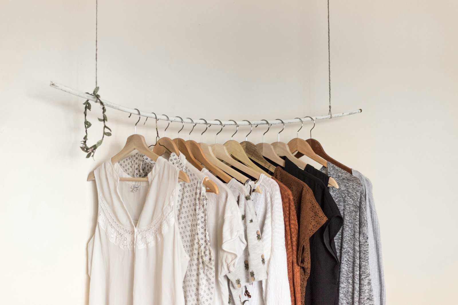 A curated rail of editorial fashion pieces